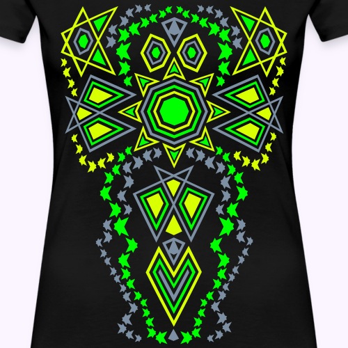 Tribal Sun Neon - Maglietta Premium da donna