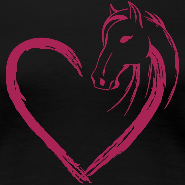 Vorschau: Pferde Herz - Frauen Premium T-Shirt