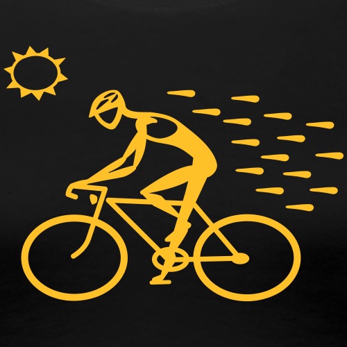 Radfahren bei Sonne und Regen