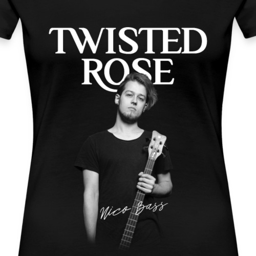 Twisted Rose Nico Bass Shirt (Black) - Frauen Premium T-Shirt