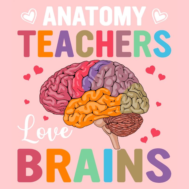 Le professeur d’anatomie aime les cerveaux – design coloré