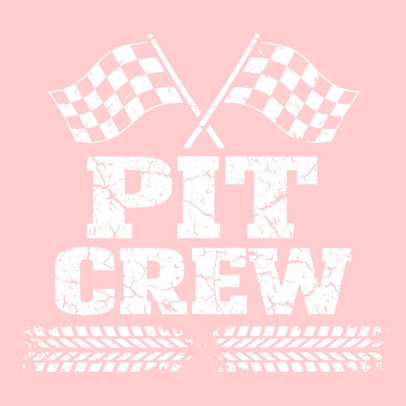 Pit Crew Équipe de Course Automobile Vintage