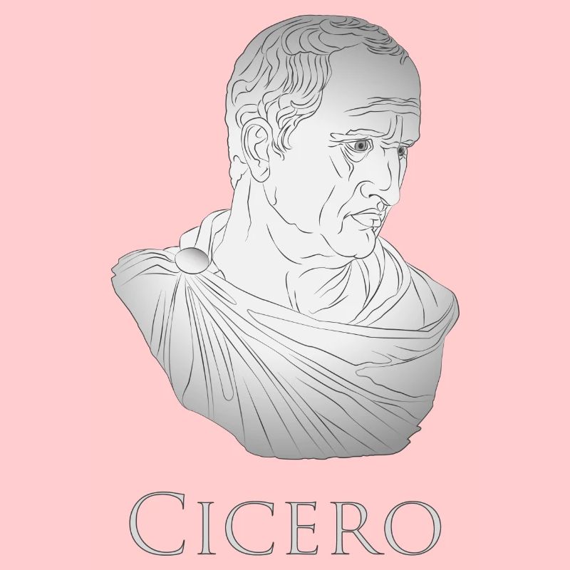 ritratto di Cicerone, disegno, nero
