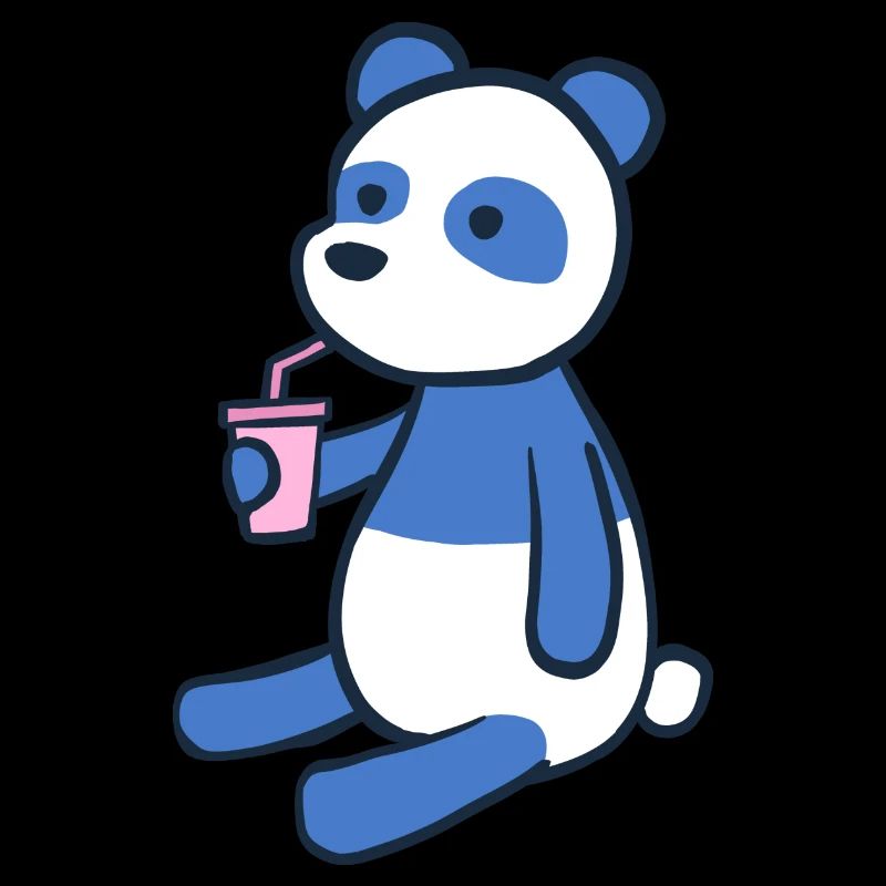 blue panda bear milkshake