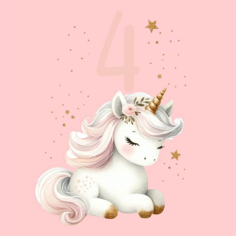 Geburtstag 4 Einhorn Vierter Geburtstag Mädchen 4