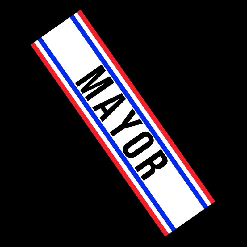 Mayor Sash Costume - Blue/Red