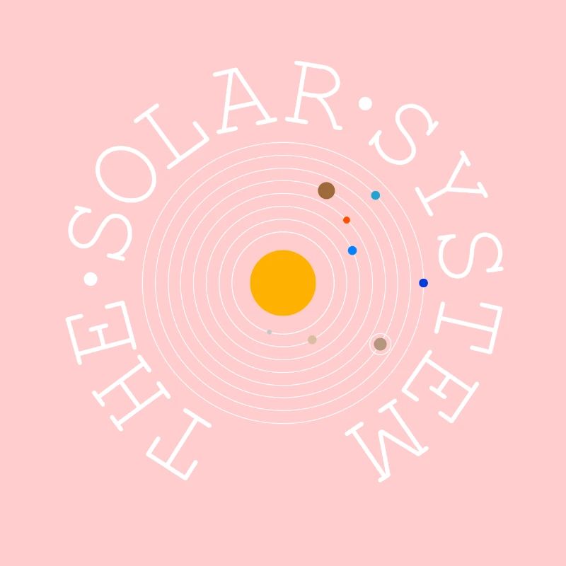 The Solar System (white)