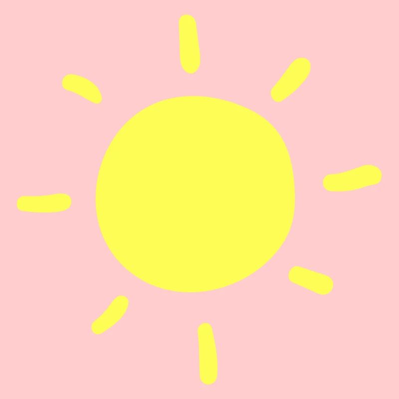 Soleil, simple, brillé