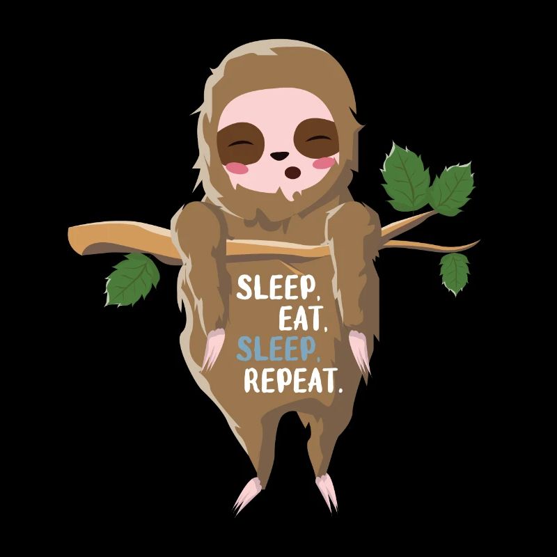 Sloth sleeps, eats and sleeps