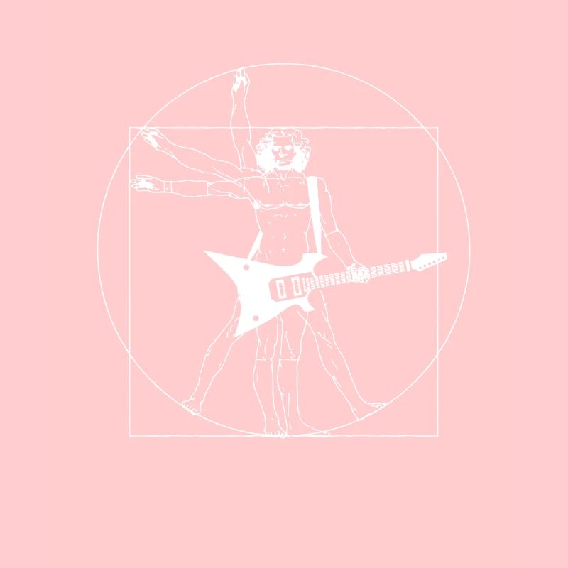 Vitruvian Guitar Player Leonardo Da Vinci Man