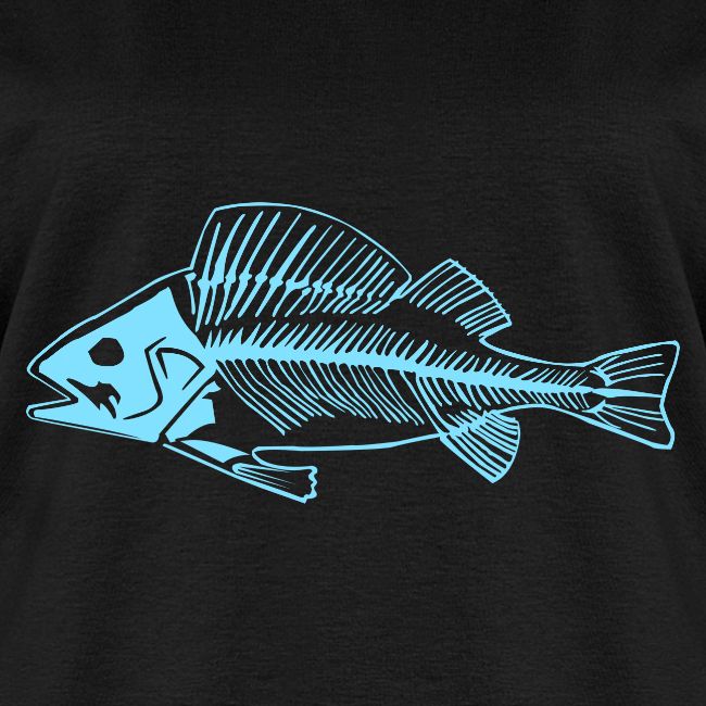Blauer Barsche, blaue Fischgräten T-Shirt
