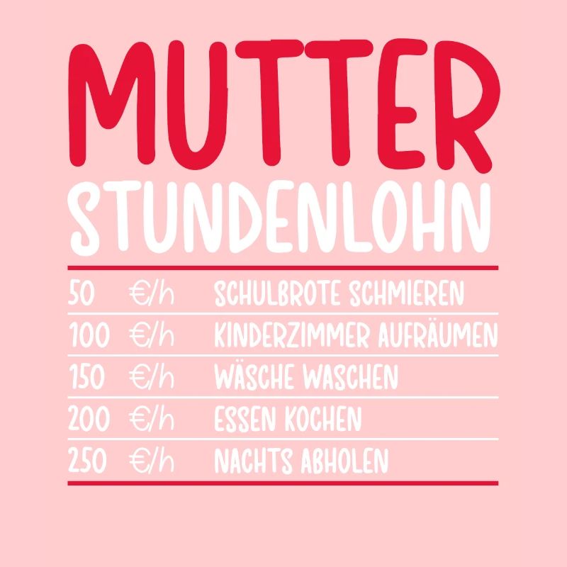 Mutter Stundenlohn Geschenk Lustiger Spruch Mama