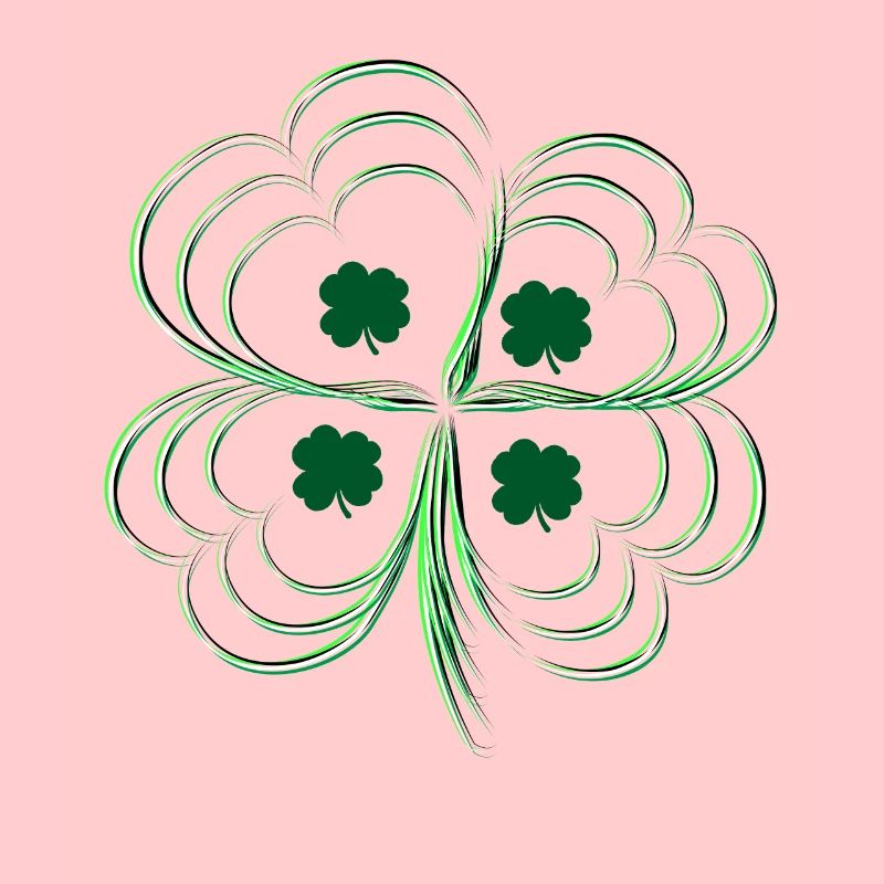 Trèfle vert à trois feuilles
