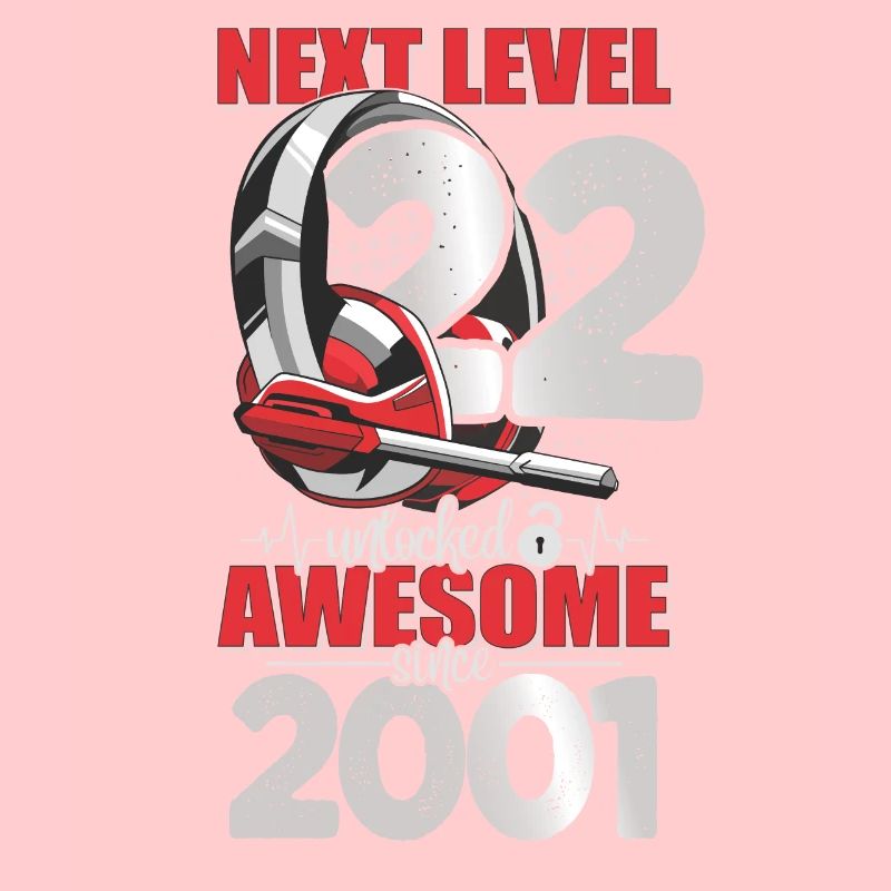 Level Unlocked 22 Years Old 2001 Headset Gaming