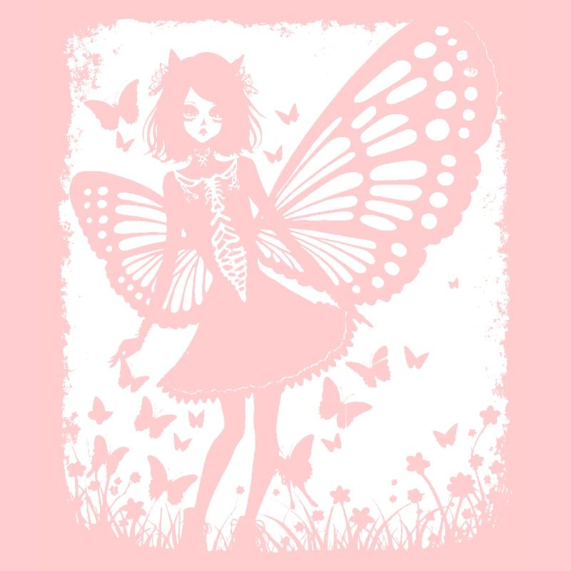 Fairycore Ästhetik Skelett Fee Goth Gothic G