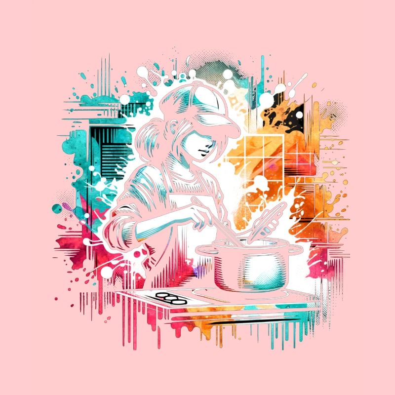 Mädchen, die gerne kochen