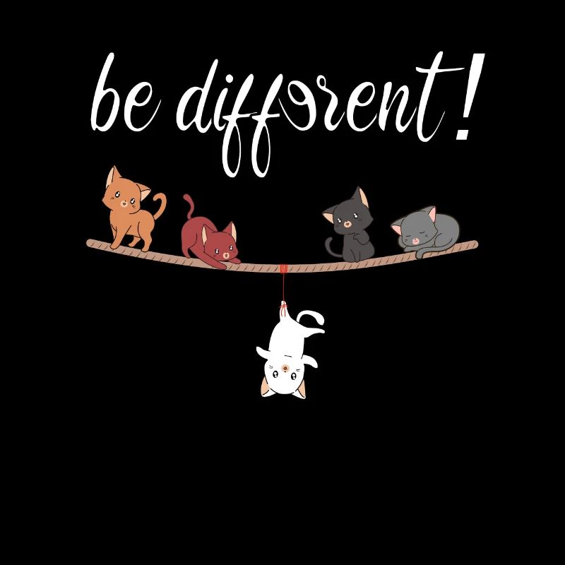 be different! - Lustiges Comic Katzen Design