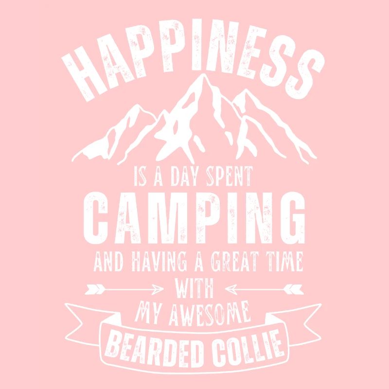 Camping und Bearded-Collie