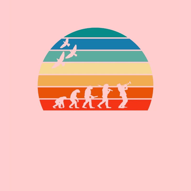 Retro Vintage Sunset Evolution SAXOPHON