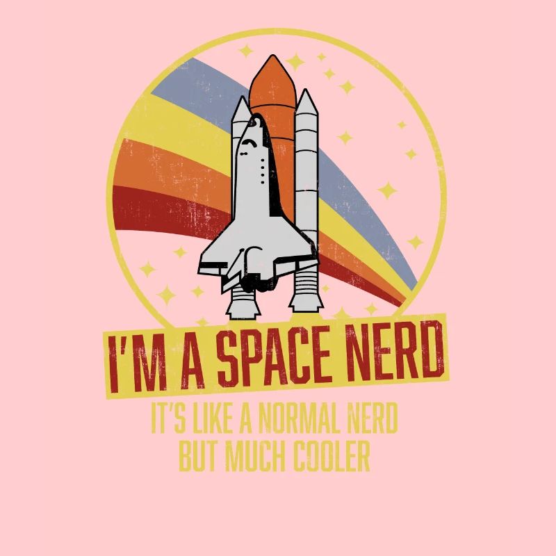 Navette spatiale drôle rétro astronome nerd de l'espace