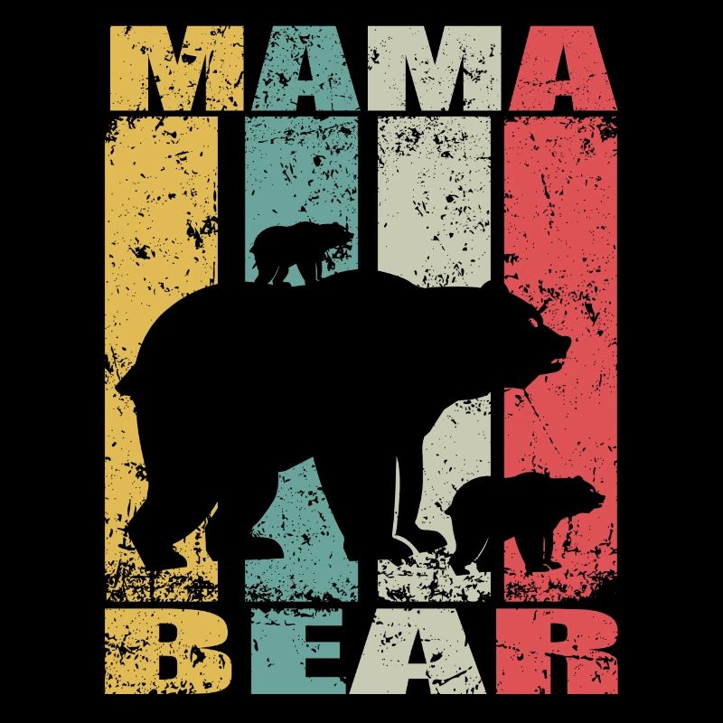 Mama Bear Baby Bär Familien Mutter Bear Mamabär