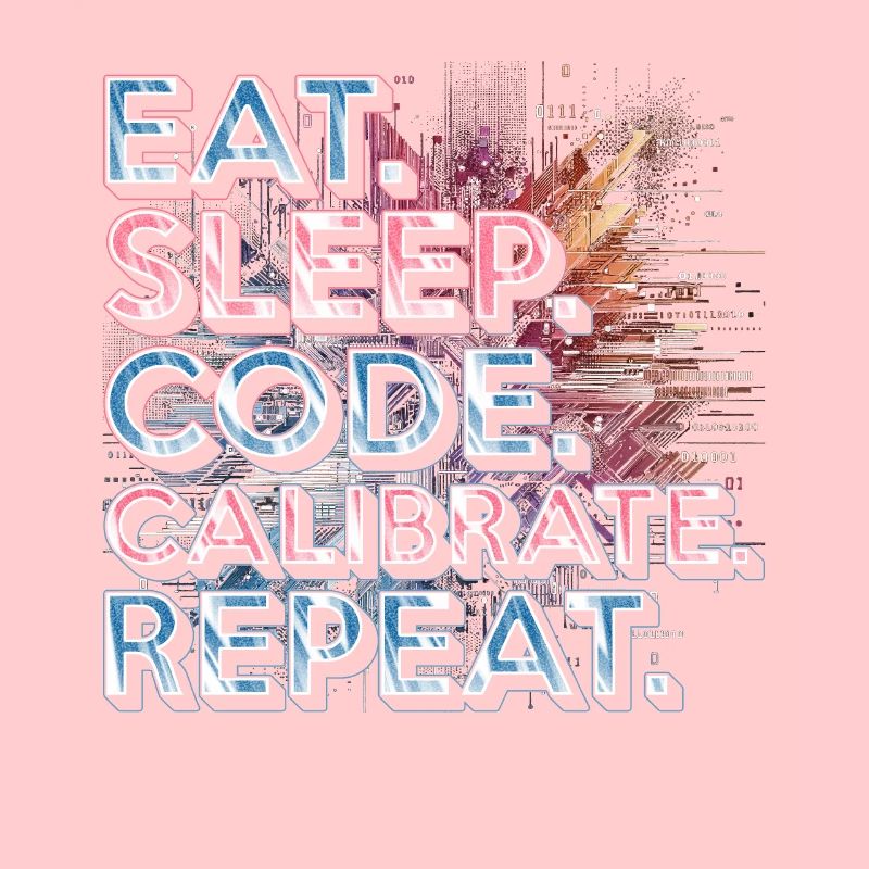 Ingénieur en robotique Manger Dormir Code Calibrer Répéter