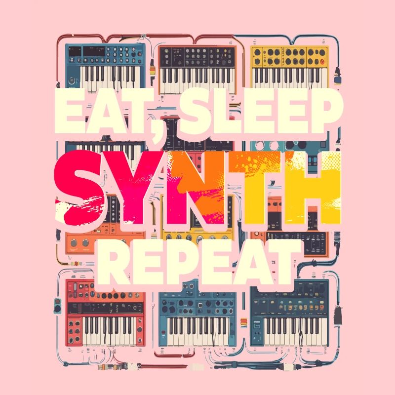 Synthesizer Eat Sleep Synth Repeat Kick Drum DAW