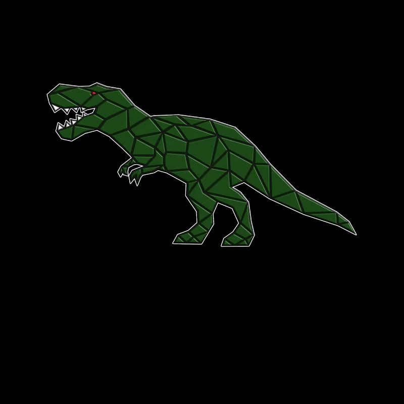 T-REX POLYGON DINO LINEAR ART GRAPHIC 3D