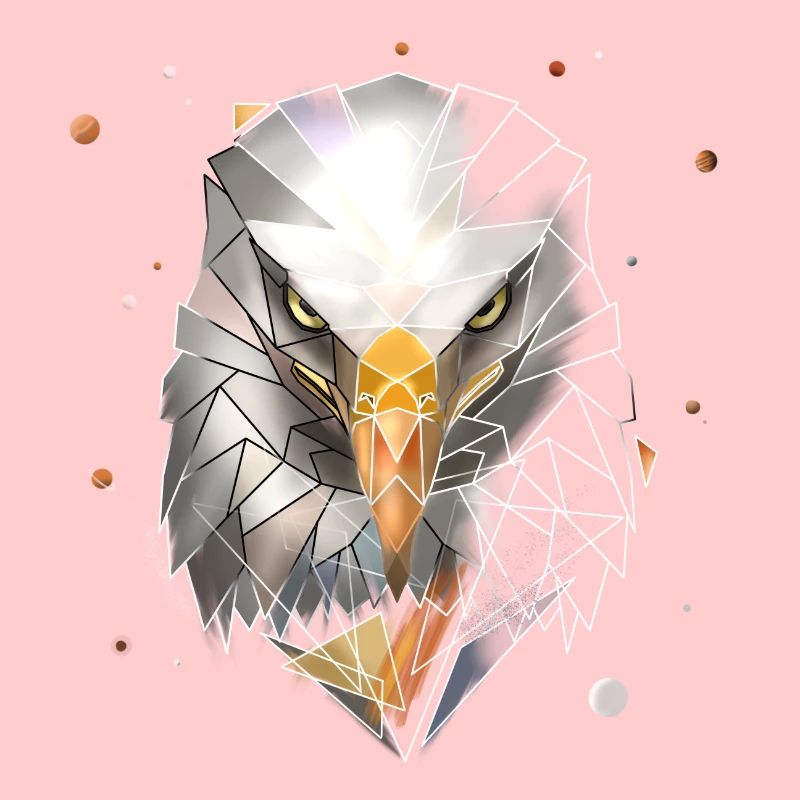 | du pygargue à tête blanche | d’art Low Poly Polygone cool