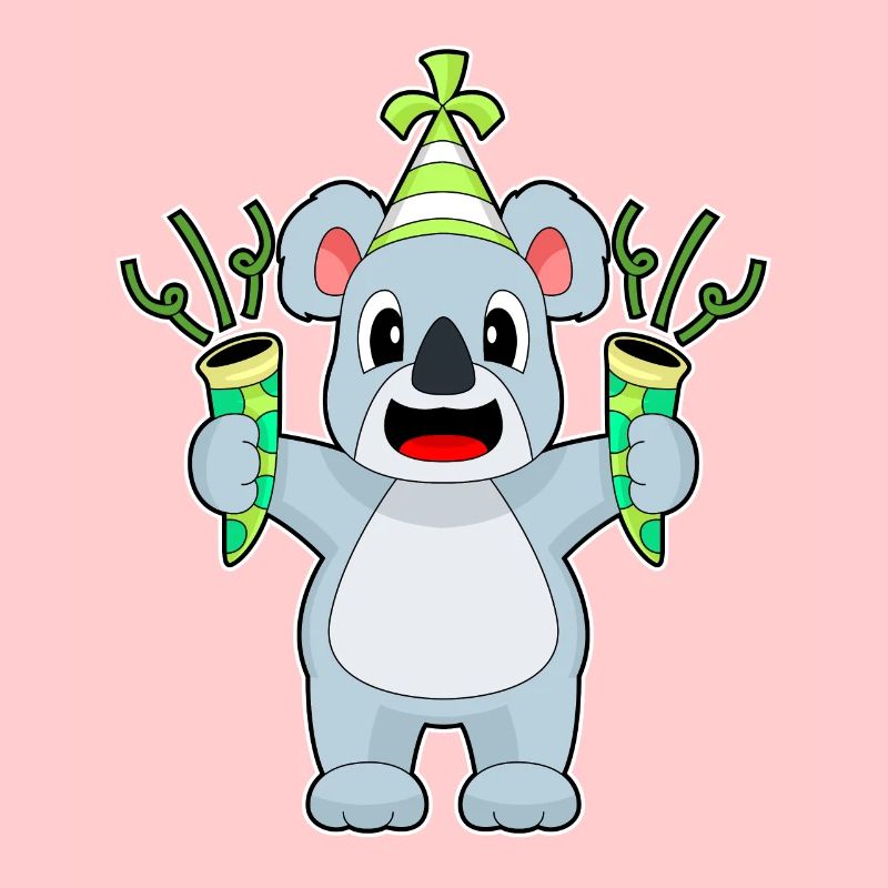 Koala Birthday Party Hat