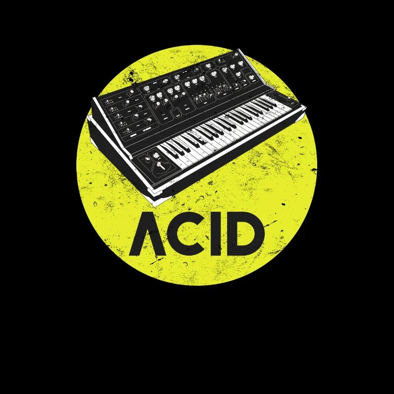 Retro Synthesizer Acid Techno House Analog