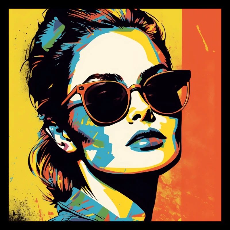 Pop Art Coole Frau