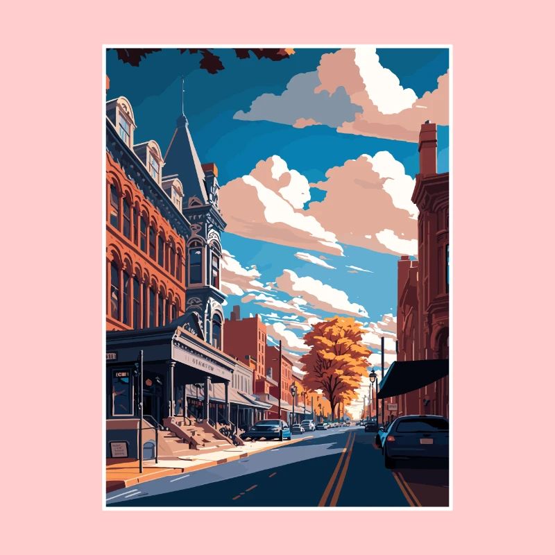 Affiche de voyage du comté de Lancaster en Pennsylvanie