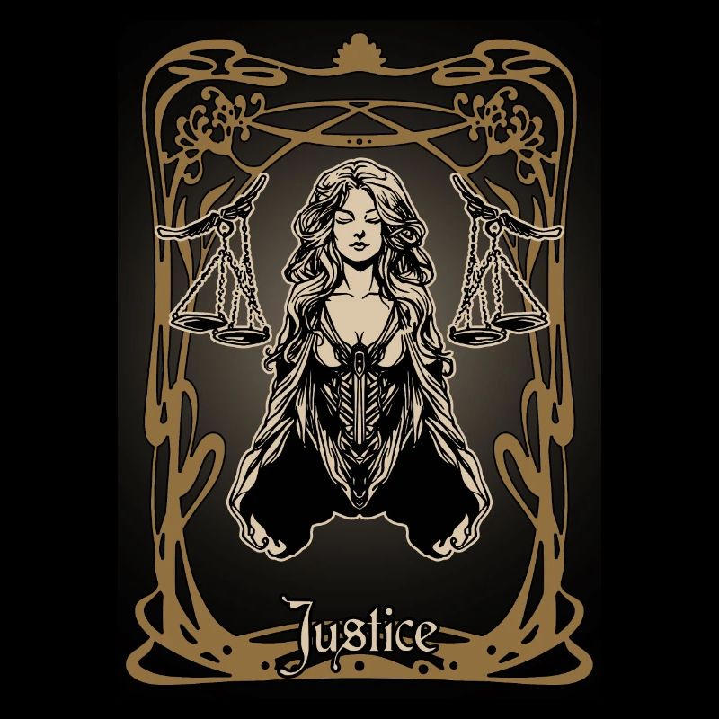 Gerechtigkeit Tarotkarte