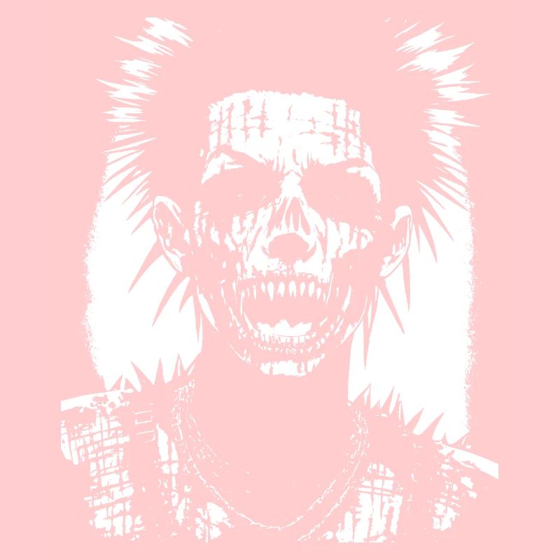 Anarchy Fan Skull avec Mohawk Crazy Antisocial Pu