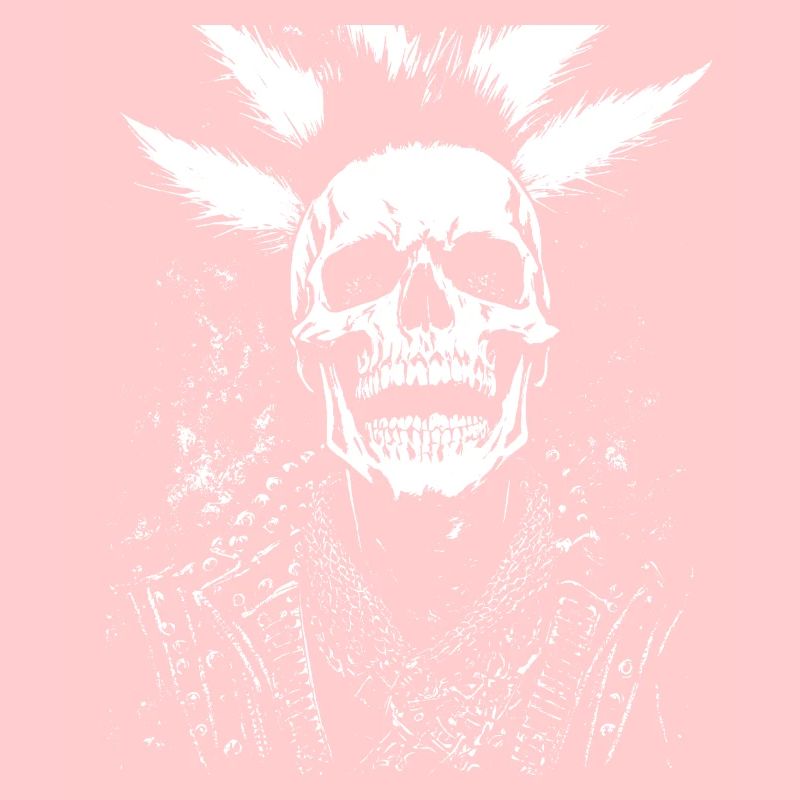 Anarchy Fan Skull avec Mohawk Crazy Antisocial Pu
