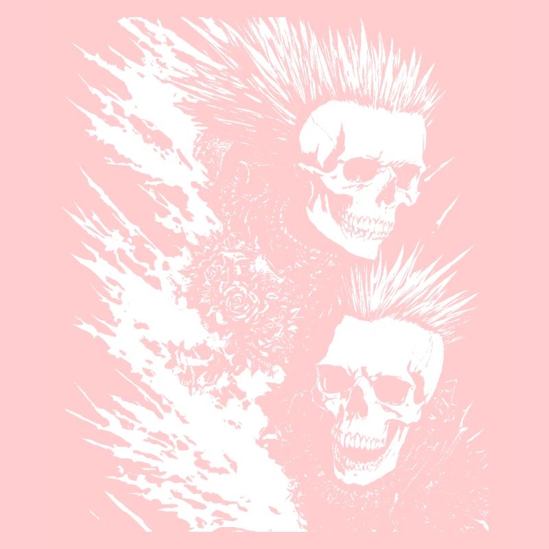 Punkrock Fan Skull mit Mohawk Crazy Antisocial P