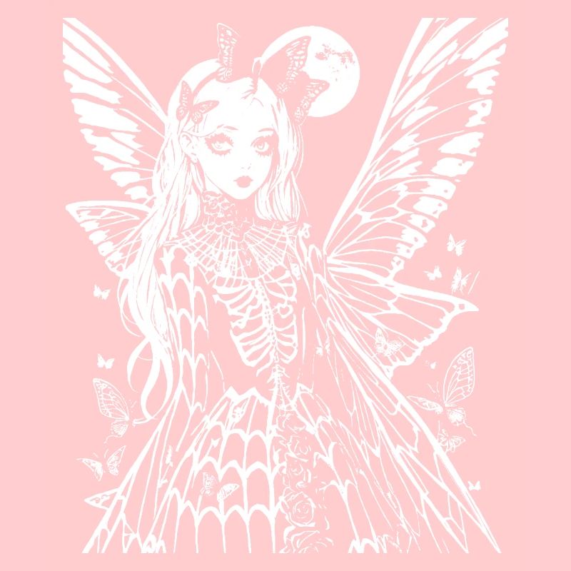 Fairycore Ästhetik Skelett Fee Goth Gothic G