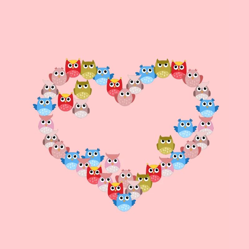 Bunte Herz-eule