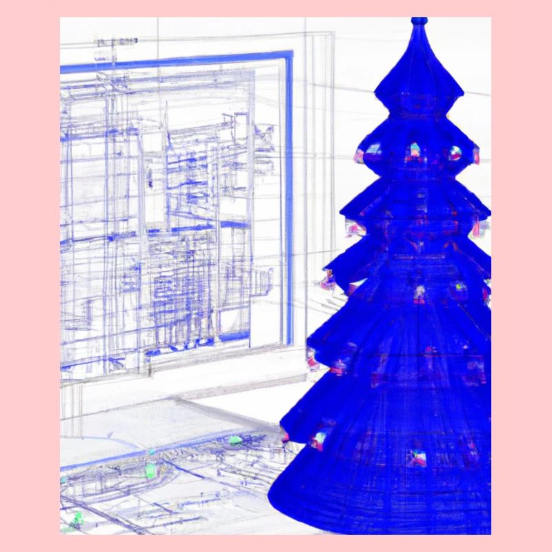 Weihnachten Weihnachtsbaum Schematic Blaupause
