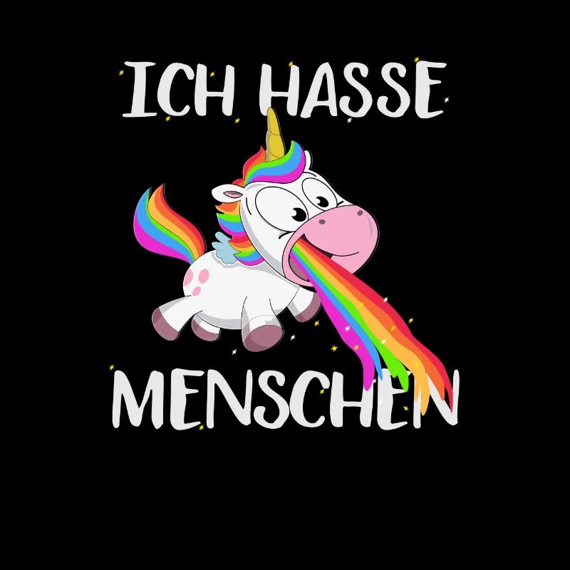 Ich hasse Menschen kotzendes Einhorn Geschenk