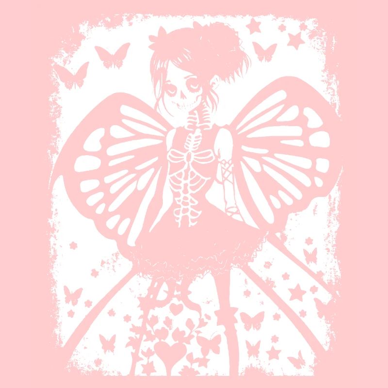 Fairycore Ästhetik Skelett Fee Goth Gothic G