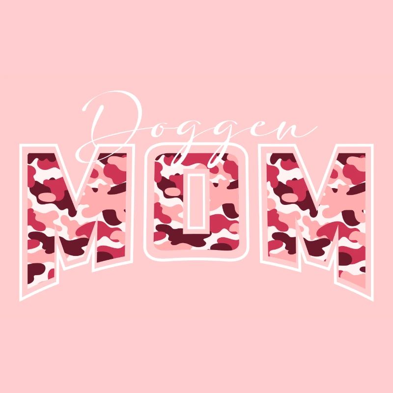Great Dane Mom camouflage pattern lettering