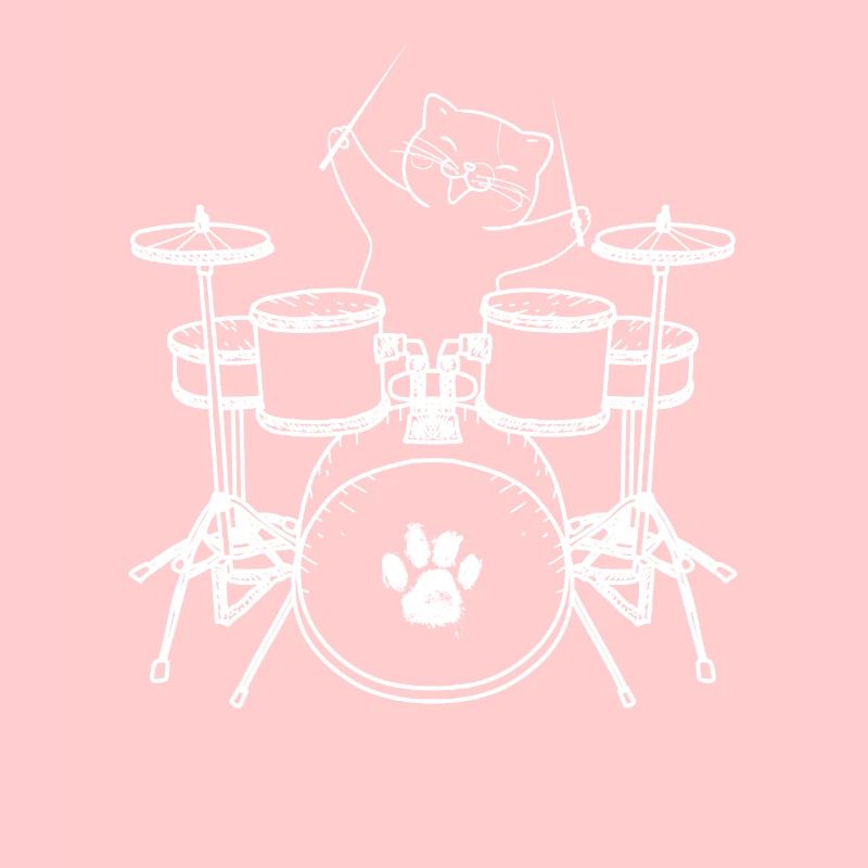 Drums cat drummer