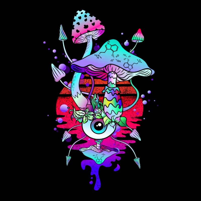 Magic Mushrooms Psychedelic Mushroom Eyes Art