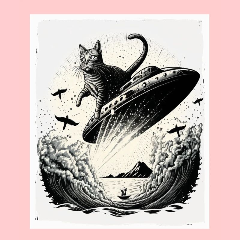 Chaton de chat Space Alien Planet Astronaute