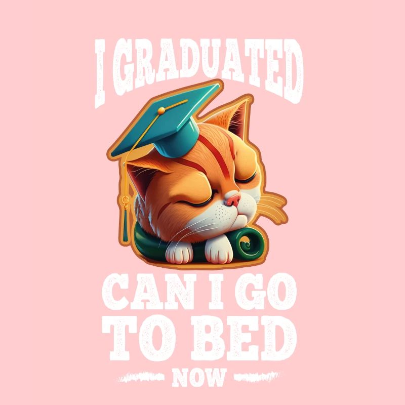 Abschluss Schlafen Katze Uni Master Bachelor