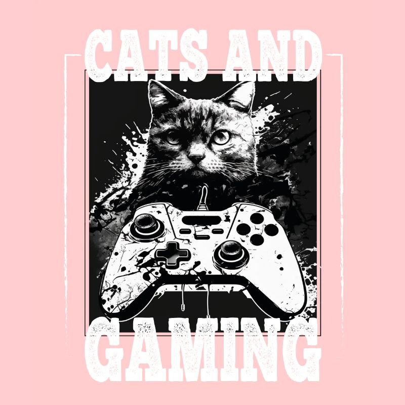 Cats and Gaming Katze Kätzchen Controller Zocken