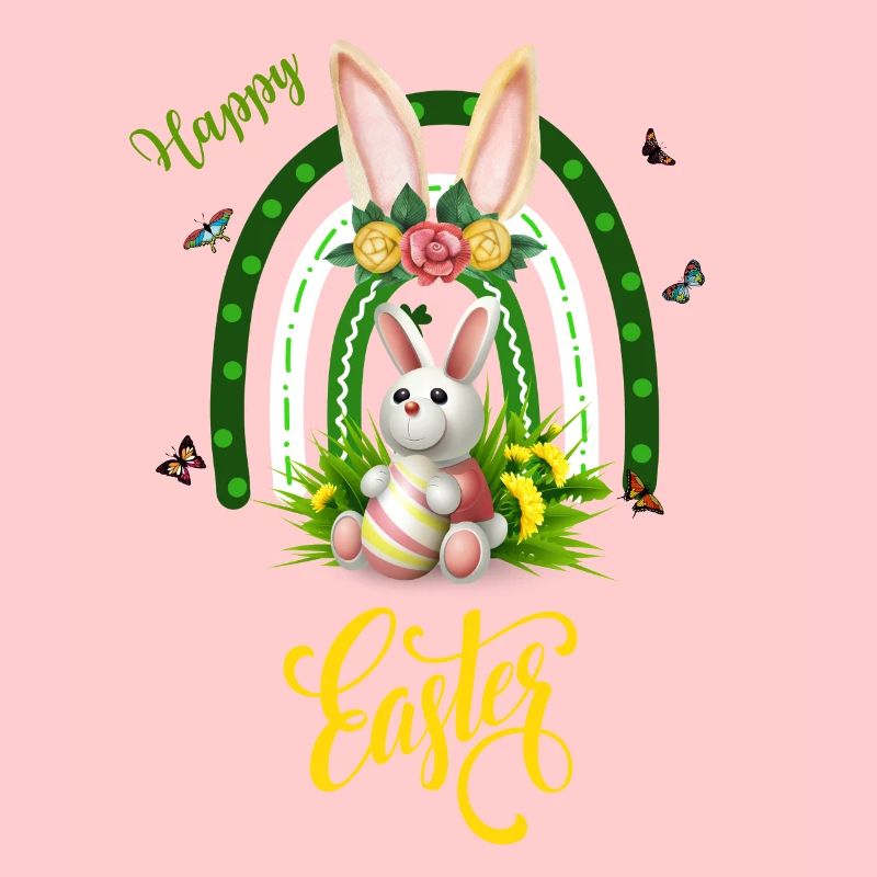 Funny design Easter Bunny magic happy easter
