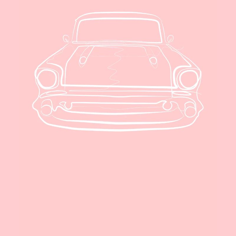 Oldtimer retro - one line drawing
